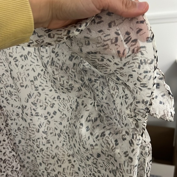 Anthropologie Maeve cheetah tie ruffle sleeve duster kimono one size - Picture 10 of 10